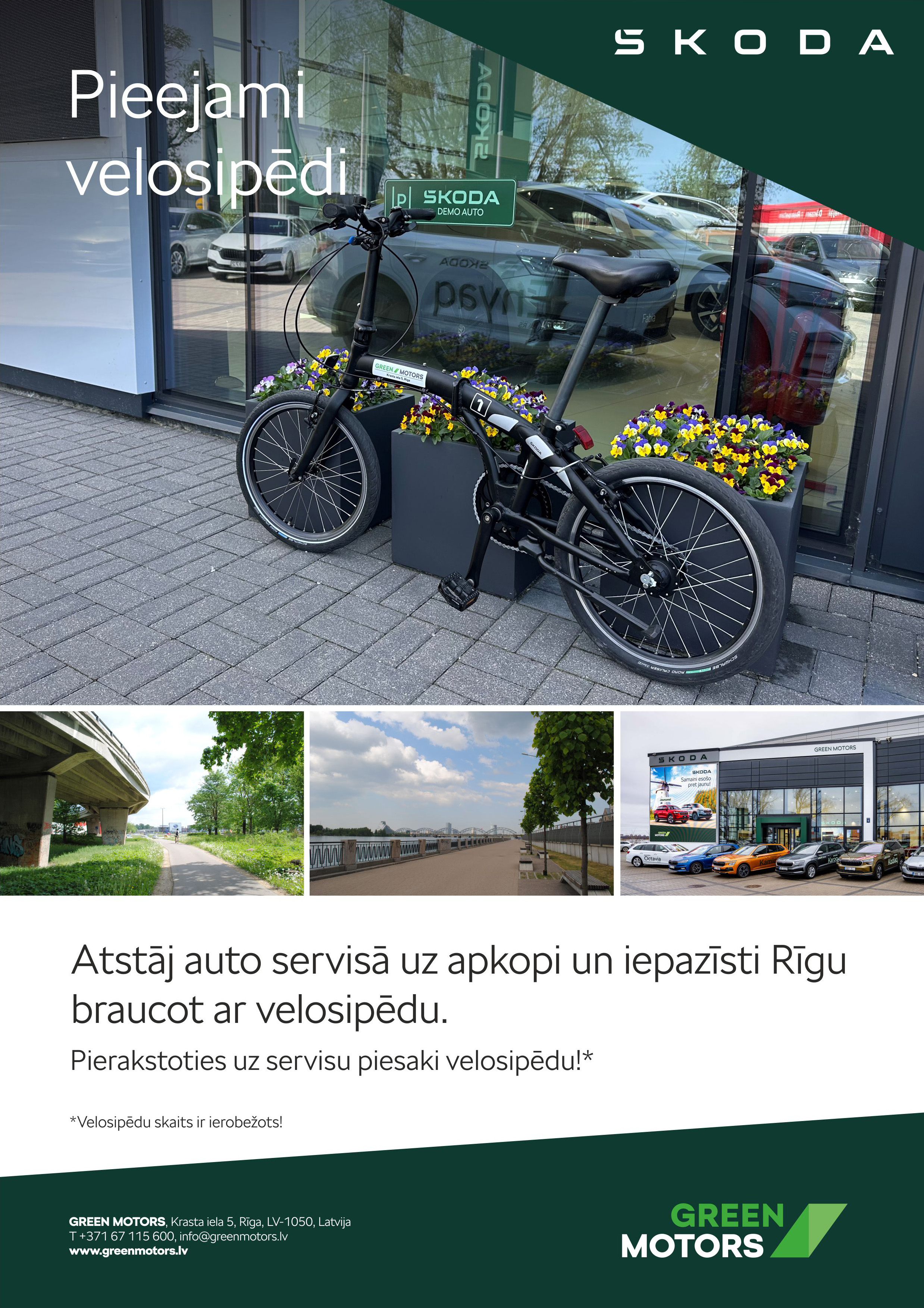 Atstāj auto servisā uz apkopi un iepazīsti Rīgu braucot ar velosipēdu! Atstāj auto servisā uz apkopi un iepazīsti Rīgu braucot ar velosipēdu!
