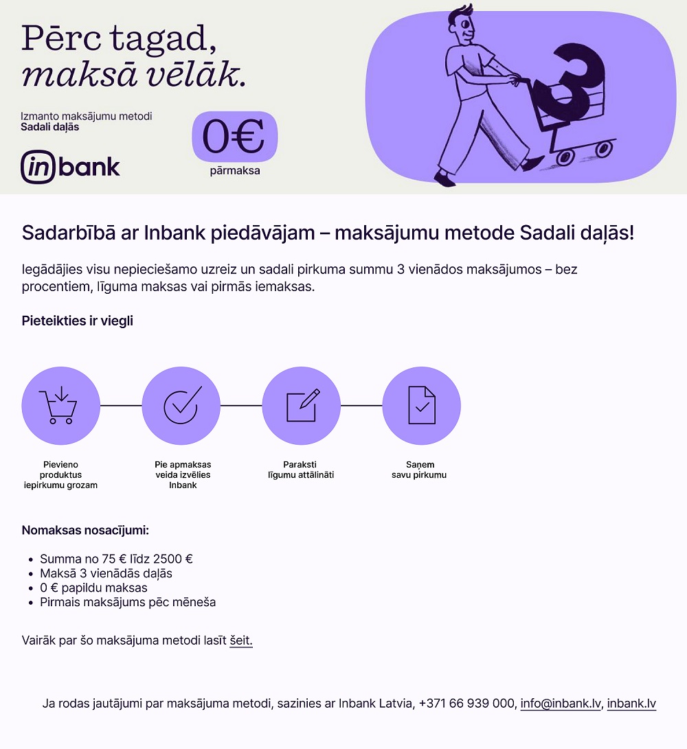 Pērc tagad, maksā vēlāk. Pērc tagad, maksā vēlāk.