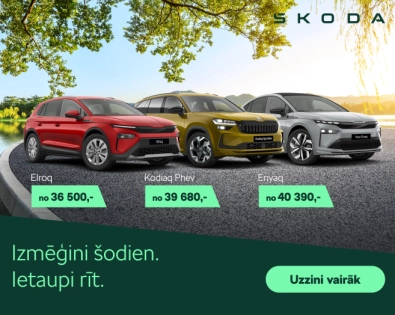 Izmēģini šodien. Ietaupi rīt! Elroq, Enyaq un Kodiaq Phev pieejami ar EKII finansējumu.