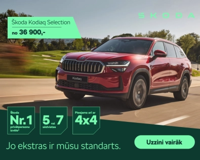 Jo ekstras ir mūsu standarts! Izvēlies savu labi aprīkoto Kodiaq īpaši izdevīgi!